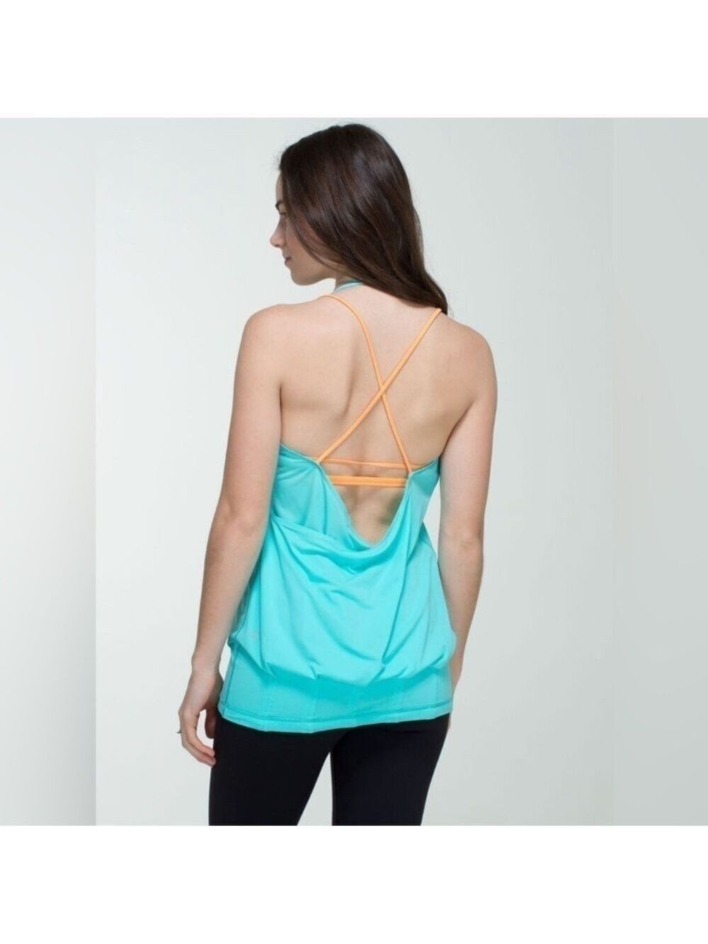 Lululemon Flow & Go Tank-Angel Blue / Creamsicle Pop - Size 6